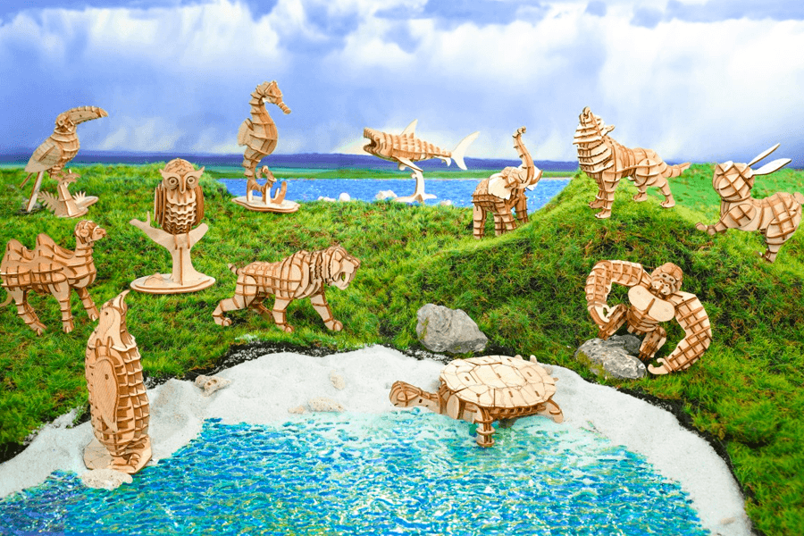 ファミリーマートにてどうぶつ12種ウッドパズルが発売！日本未発売商品