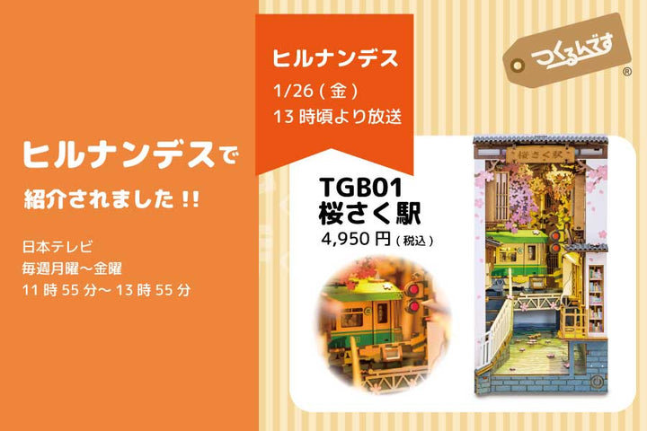 日本テレビ『ヒルナンデス』でつくるんですのウッドパズルが紹介されました