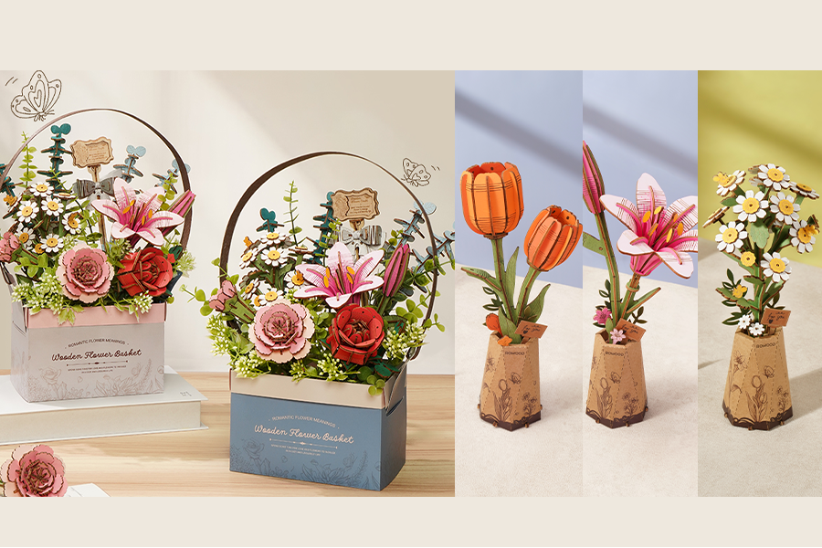 木で咲く、枯れない花。お花のウッドパズルシリーズをご紹介！