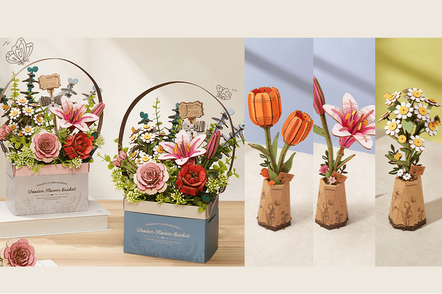 木で咲く、枯れない花。お花のウッドパズルシリーズをご紹介！ - つくるんです公式