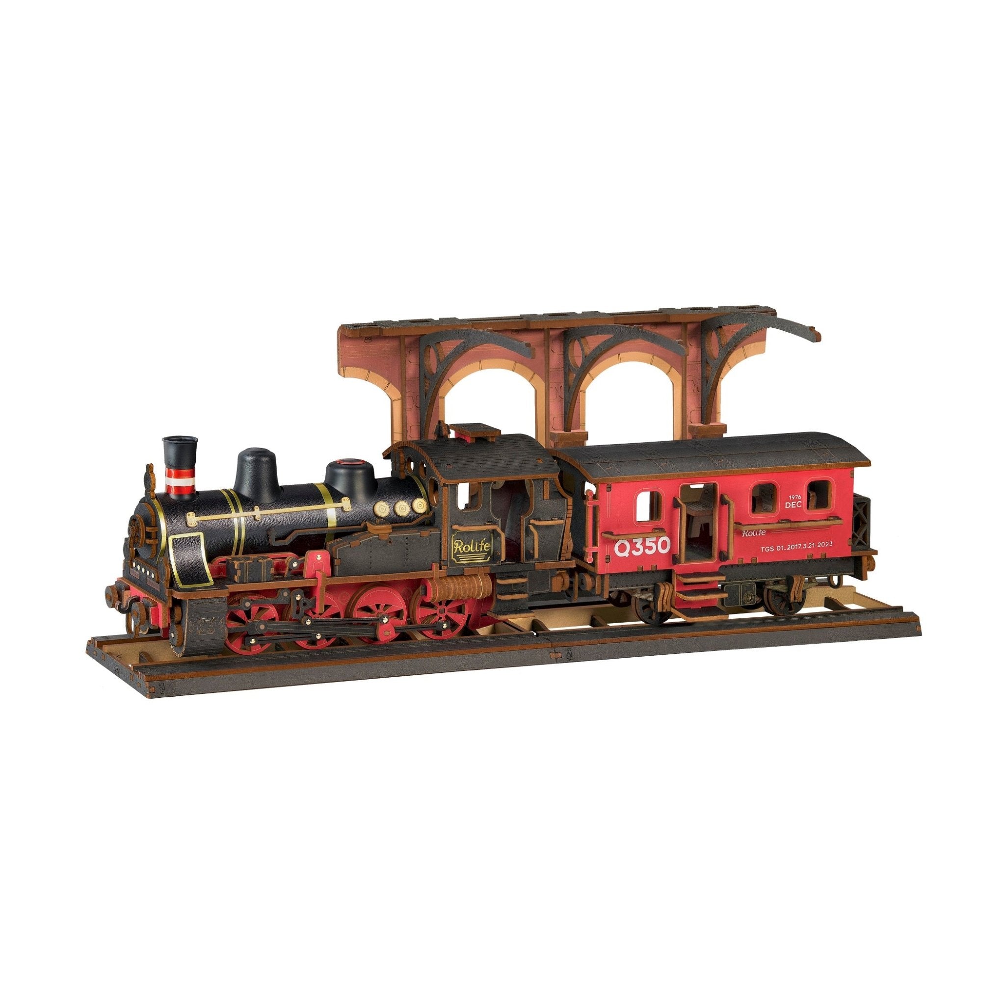 金属製蒸気機関車模型 赤黒 TGS01 機関車の旅